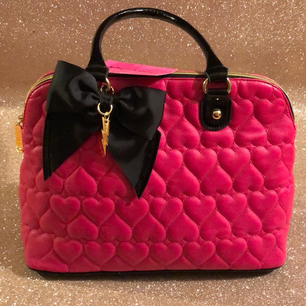Pink Heart Dome Satchel Betsey Johnson